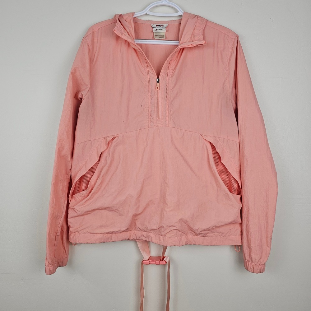 Avalanche‎ Windbreaker Womens M Pink Anorak Pullover Hooded Packable Gorpcore